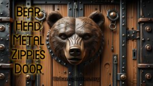 Bear Head Metal Zippies Door