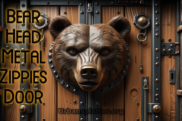 Bear Head Metal Zippies Door