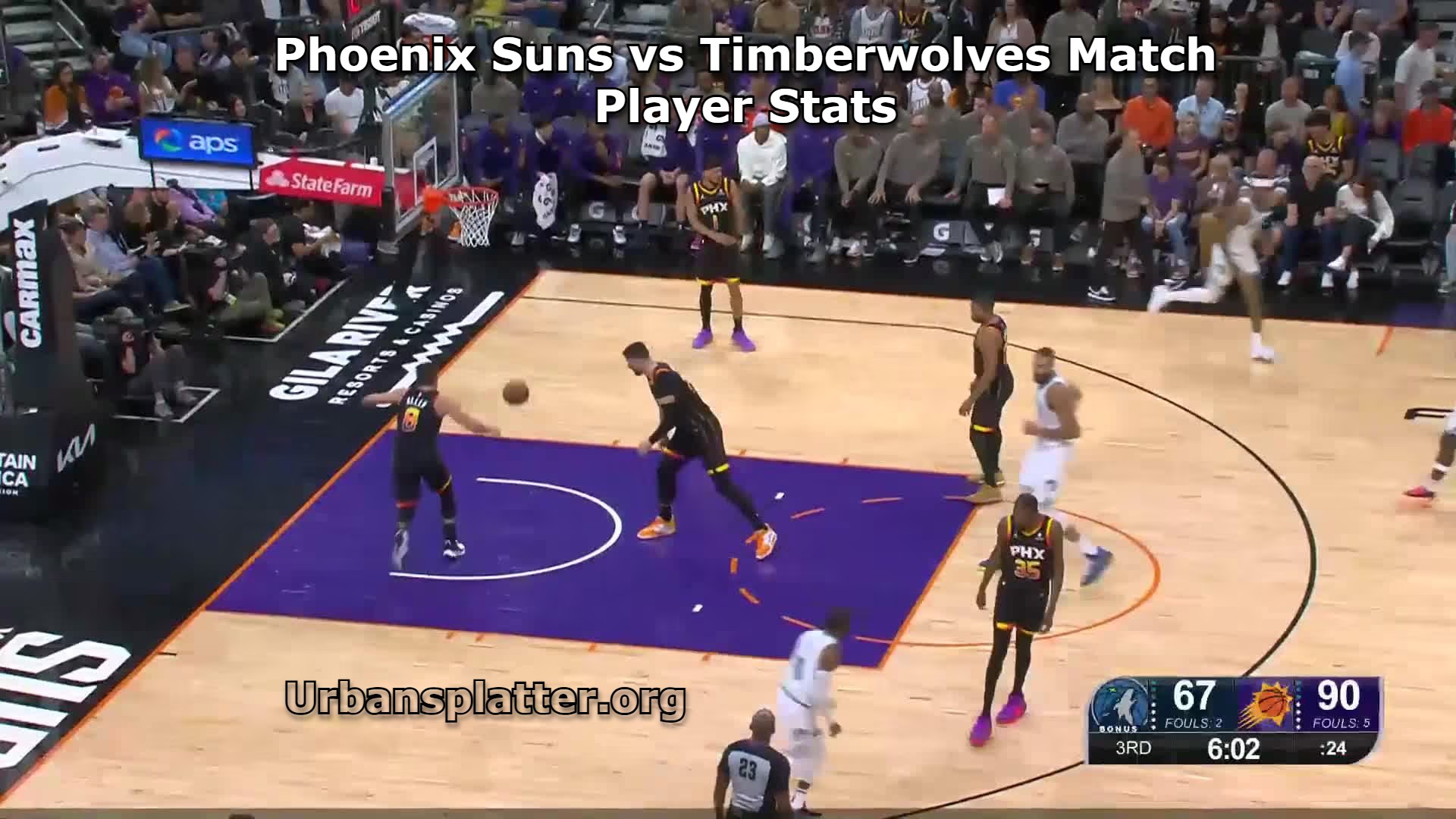 Phoenix Suns vs Timberwolves Match Player Stats