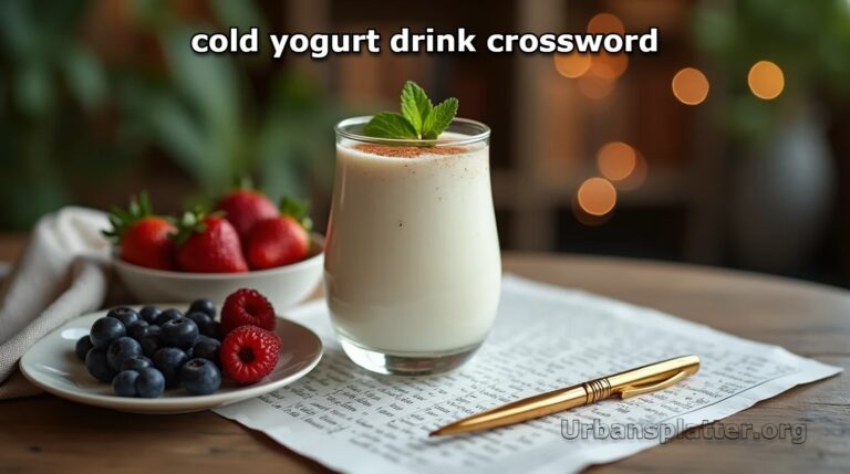 Cold Yogurt Drink Crossword: Exploring the Delicious and Healthy Trend